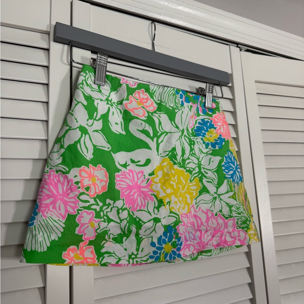 Lilly Pulitzer Skort in Hibiscus Stroll Print Preppy Floral Girls’ Sz 10